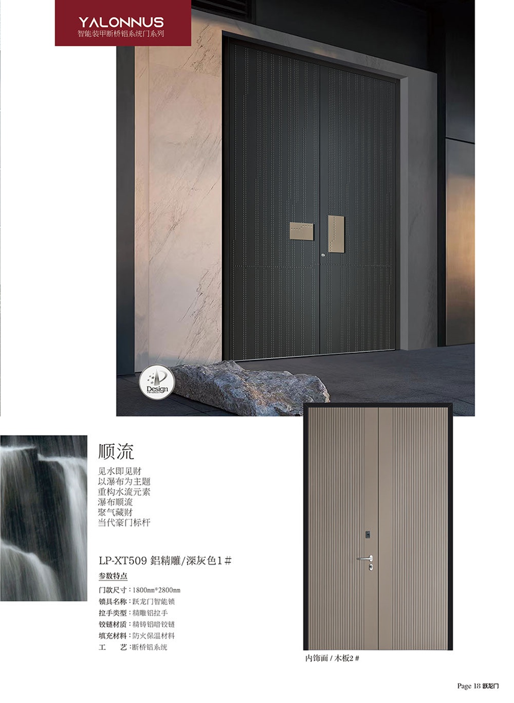 高端裝甲門LP-XT509鋁精雕/深灰色1#
