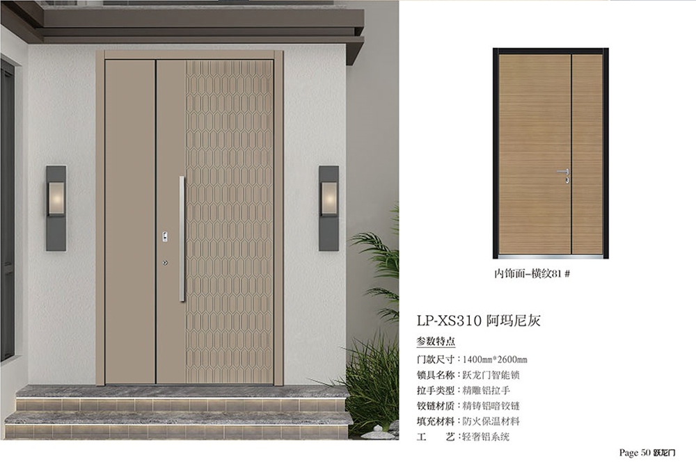 高端裝甲門LP-XS310阿瑪尼灰
